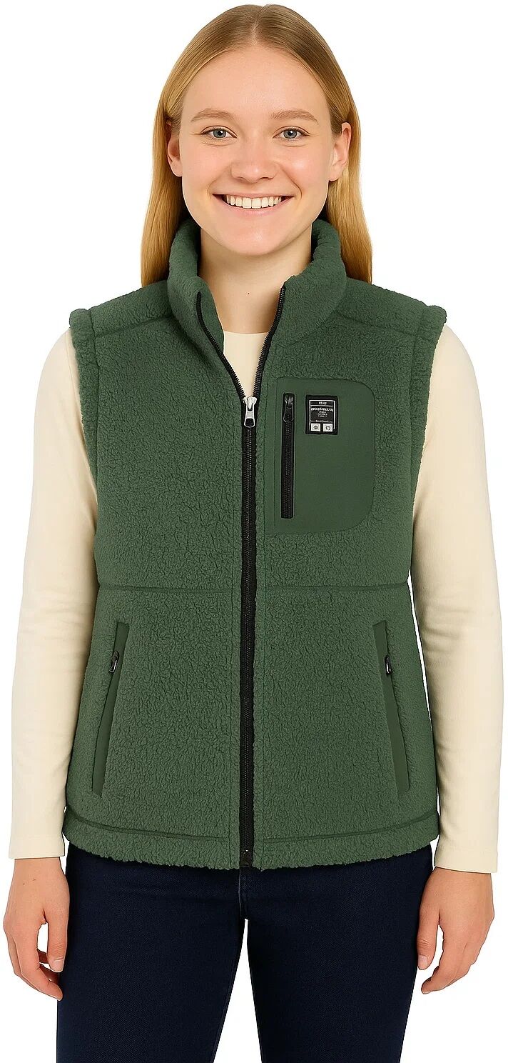 Wendeweste LPO "Wendeweste Bianca", Damen, Gr. 40/42 (M), laurel wreath, Fleece, 100% Polyester, regular fit hüftbedeckend, Westen Wendeweste, mit Wendefunktion laurel wreath 40/42 (M)