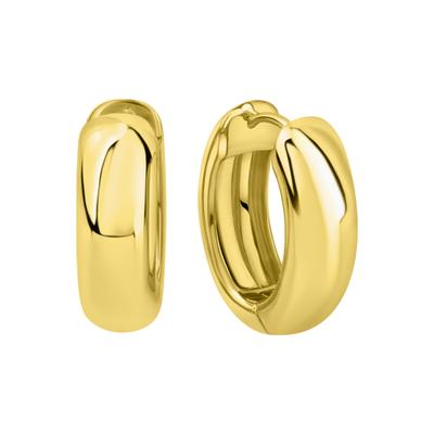 Paar Creolen ZEEME "925/- Sterling Silber vergoldet oval", gelb, Ohrringe, Damen, one-size, Silber 925 (Sterlingsilber)
