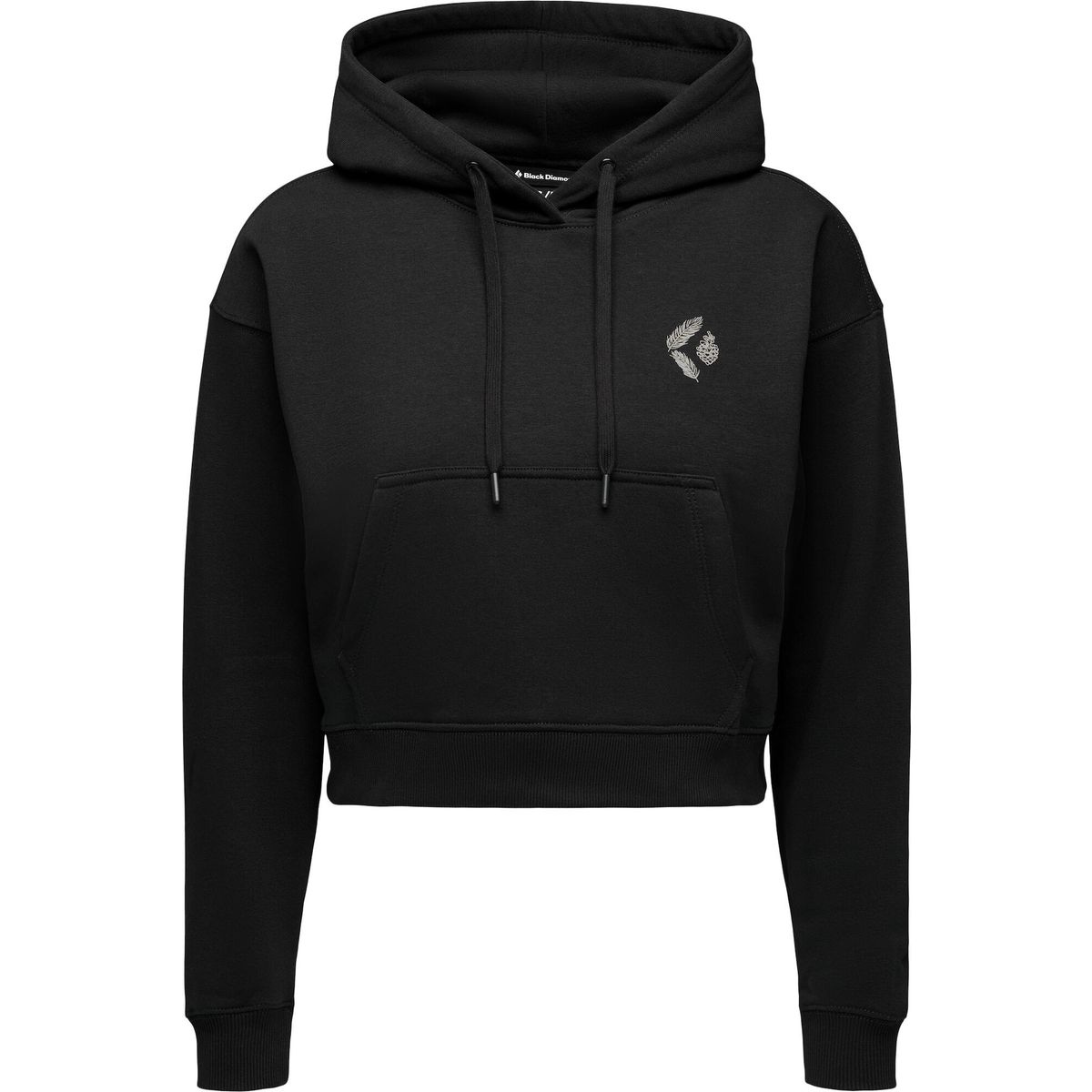 Black Diamond W Pine Diamond PO Cropped Hoody black (0002) MED AP7301950002MED1