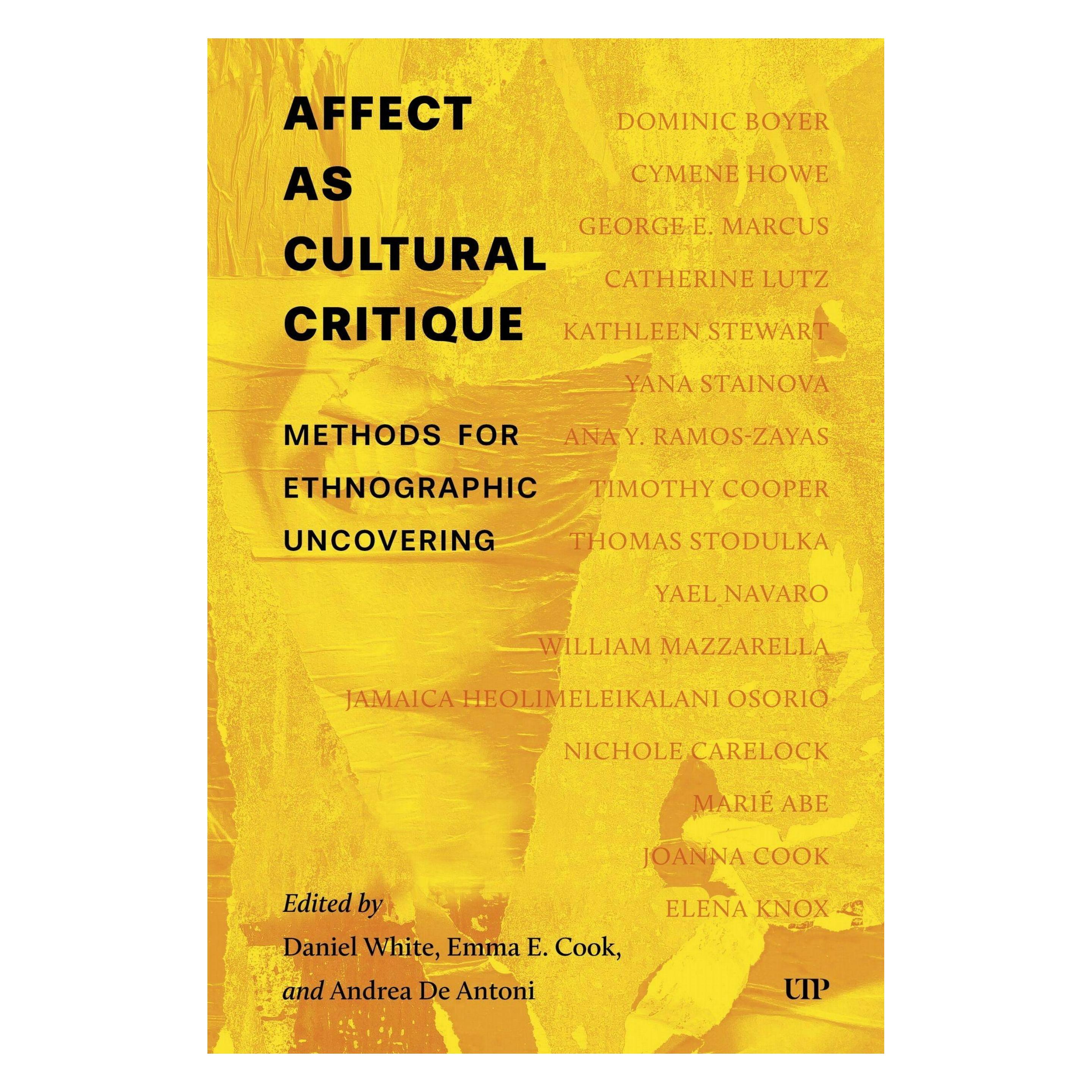 University Of Toronto Affect As Cultural Critique (Englisch, Softcover, Andrea De Antoni, Daniel White, Emma E. Cook) (67215209)
