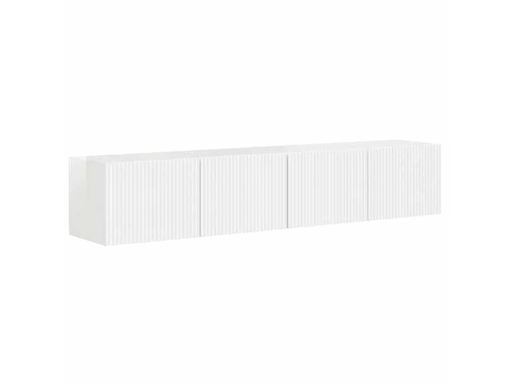 Saison Soldes  Meuble TV mural 2 pcs - SARAZYJ - Armoires TV flottante - Blanc Brillant 60x31x29.5 cm MM6368