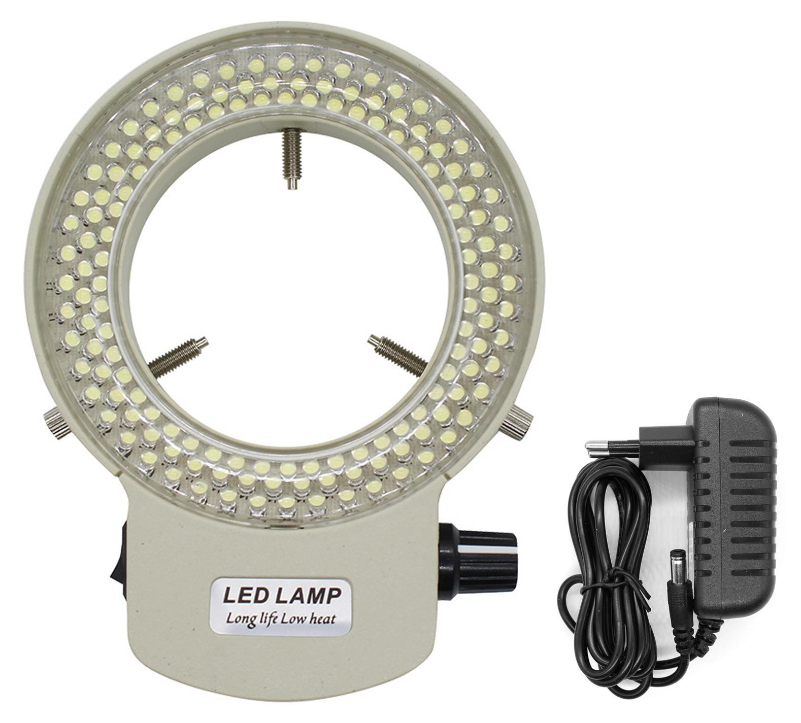 Microscoop met LED-verlichting en 114 lichtgevende elementen met instelbare helderheid