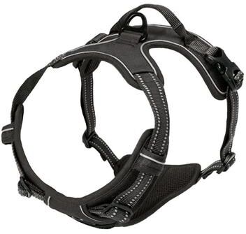 Perfect Picks Market No Pull Dog Harness For Large Dogs, Reflective Front Clip Harness With Heavy Duty Control Handle black m
