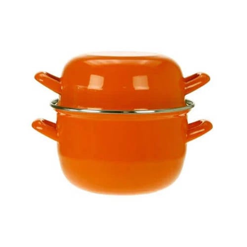 Cosy & Trendy Mosselpan Emaille Oranje 2,8 liter