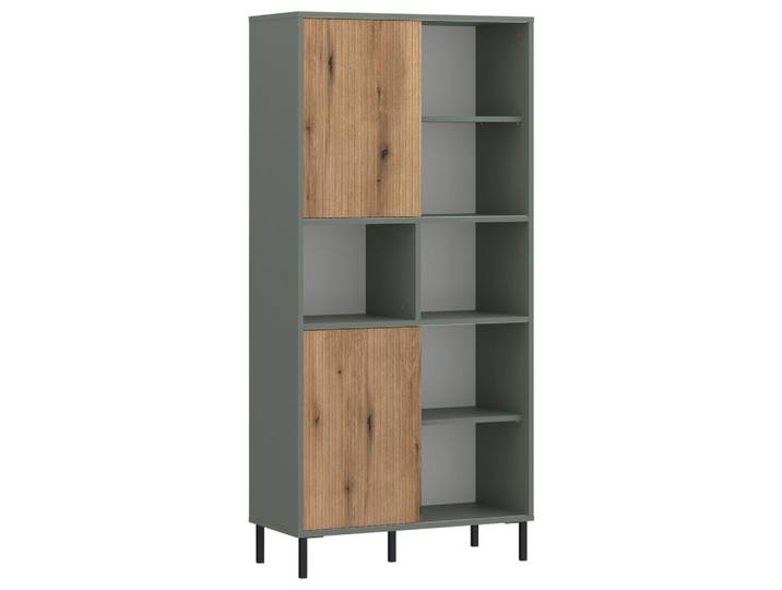 Regal Pozzi Graugrün/Eichefarben B: 75 cm