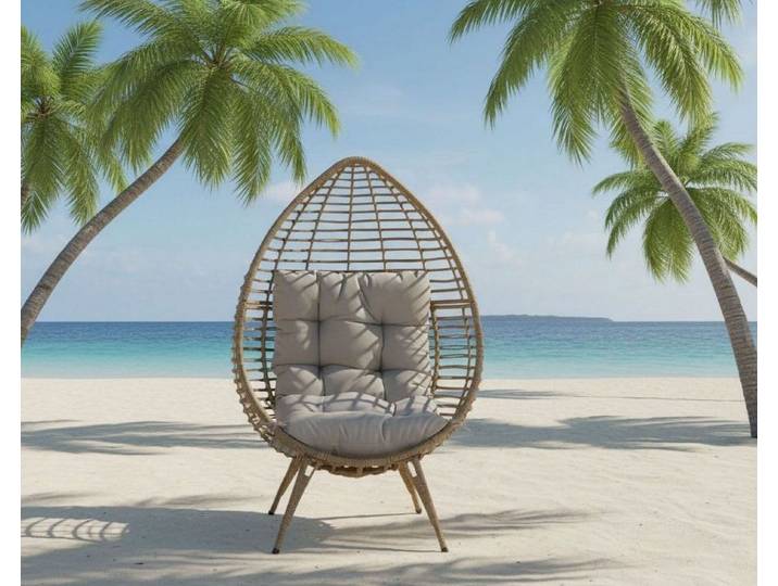 Lesli Living Loungesessel Lesli Living Relaxsessel Chill Straw braun/beige