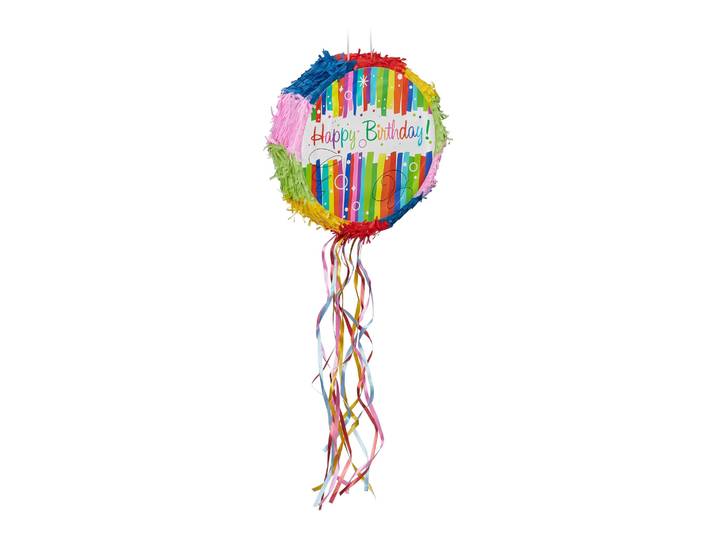 Pinata Geburtstag Blau-Grün-Rot