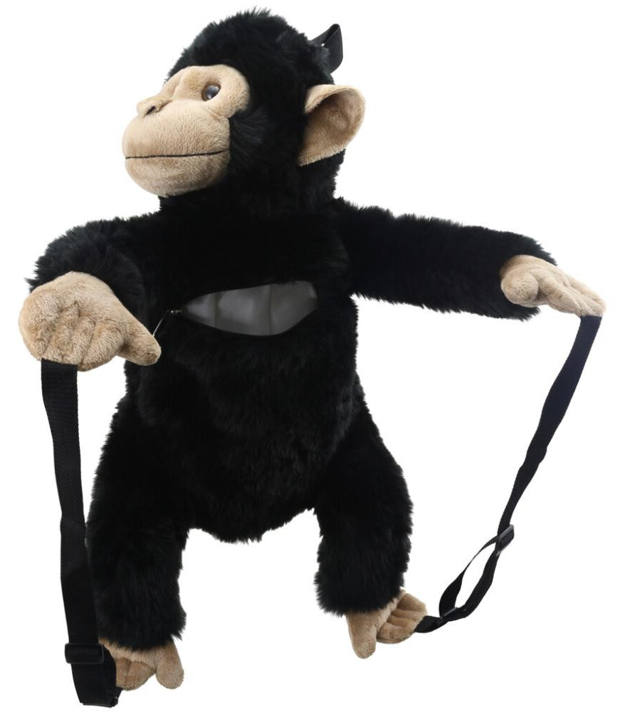 The Puppet Company rugzak Affe aap pluche knuffeltas voor kinderen