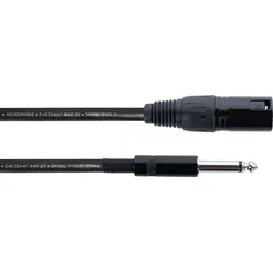 EM 5 MP - Audio Kabel, 3-pol XLR Stecker > 6,3 mm Mono Klinke, 5 m