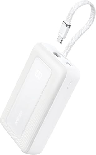 Anker Zolo Powerbank 20.000mAh met ingebouwde 30W USB-C kabel - Wit