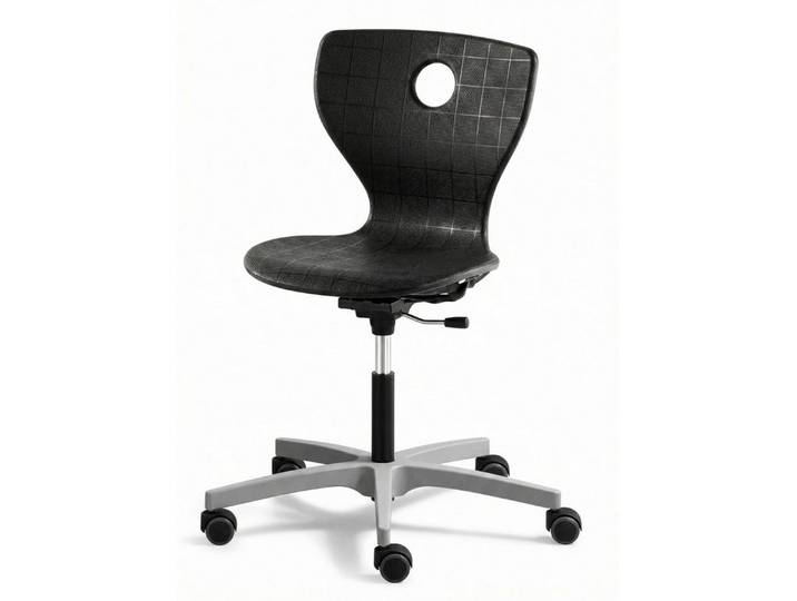 Xlmoebel Drehstuhl Höhenverstellbarer Drehstuhl mit Rollen für ergonomisches Sitzen, Made in Europa