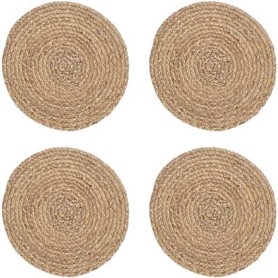 Platzset ZELLER PRESENT, beige (natur), Ø:38cm, Platzsets, Wasserhyazinthe, Ø 38 cm