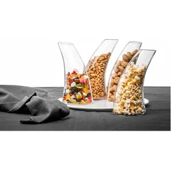 Eisch Nussdispenser Glas 19cm, Vorratsbehälter, Transparent