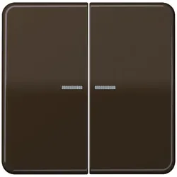 Jung BTCD17102BR JUNG HOME Taster 2fach, mit Lichtleiter, Duroplast, Serie CD, braun BT CD 17102 BR