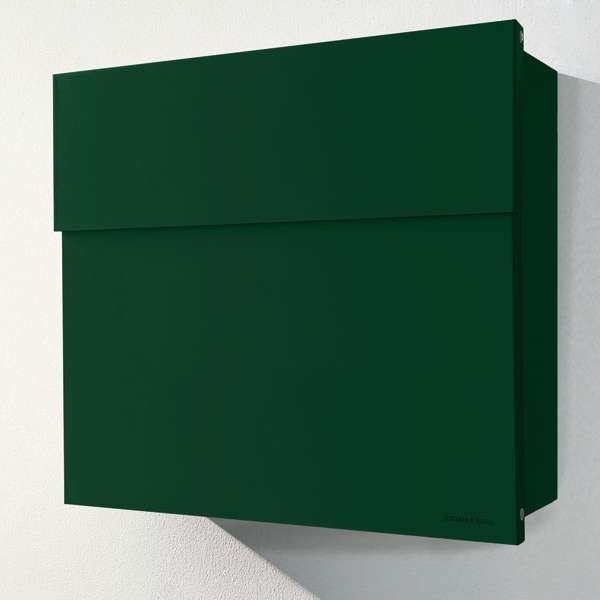 Radius Design Letterman 4 Briefkasten (ohne Klingel, dunkelgrün (RAL 6005), ohne... ohne Klingel | dunkelgrün (RAL 6005) | ohne Pfosten 560 O