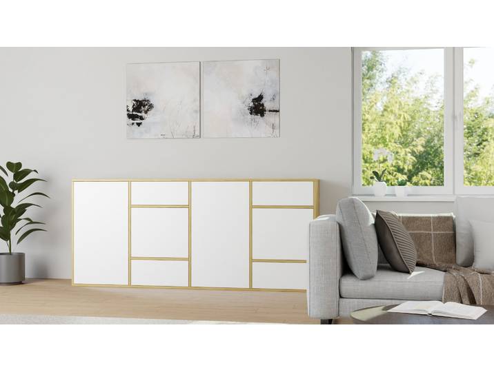 Enfilade blanche sur mesure Chêne Naturel huilé