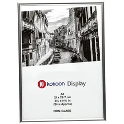 kokoon Display Bilderrahmen A4, PVC silber, 21x29.7x1.7 cm