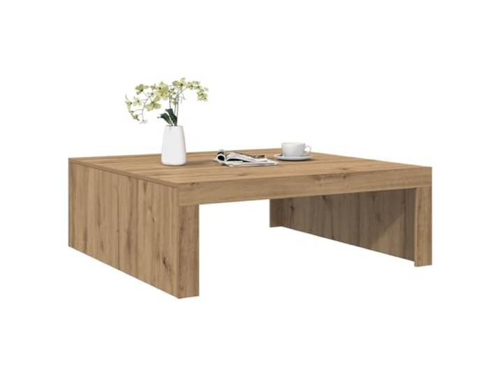 HEFZGDB Couchtisch Artisan-Eiche 100x100x35 cm Holzwerkstoff, minimalistischer Beistelltisch mit Stabiler Tischplatte für Wohnzimmer, Zeitloses Design, robuste Qualität,