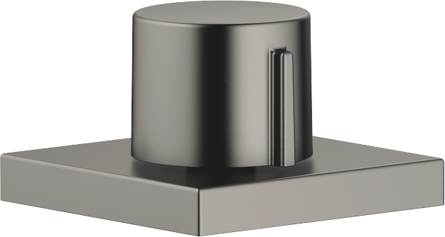 Dornbracht actionneur excentrique 10711970-99 avec bouton rotatif, rosette carrée, mat platine foncé