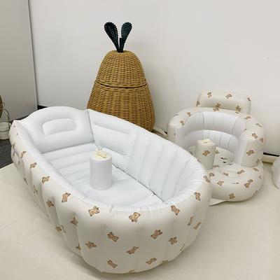 Tiny Tots Teens Trends Children's Portable Outdoor Inflatable Pool, Animal Baby Bathtub, Soft PVC Swimming Pool For Newborns care Bear