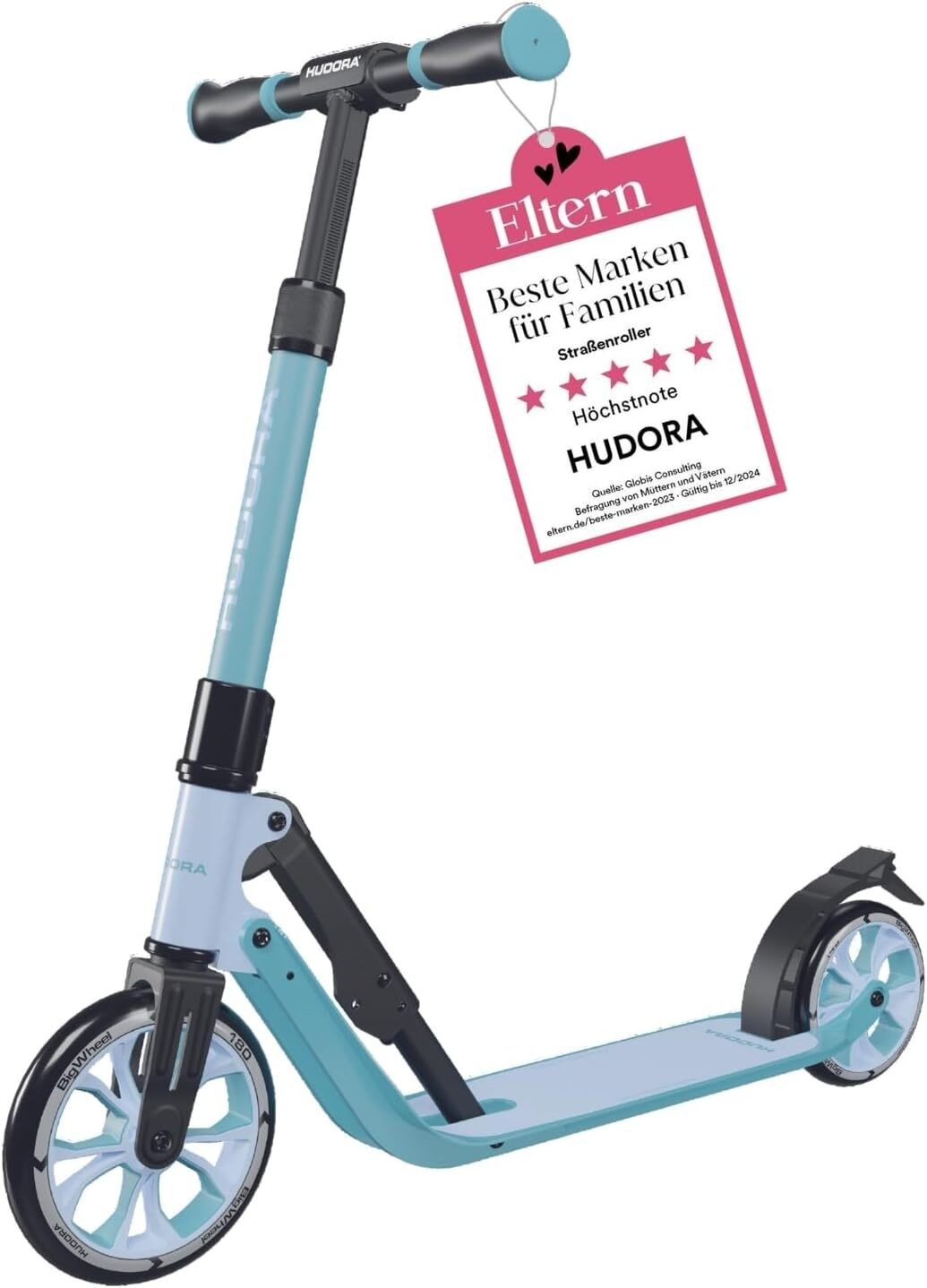 Hudora BigWheel Junior loopfiets lichtblauw/turquoise