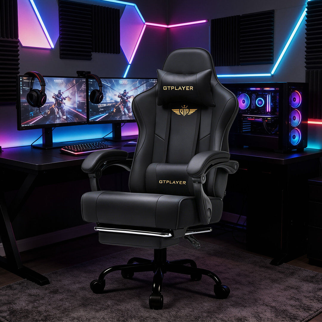 Brayden Studio PC & Racing Game Chair Black 135cm H X 70cm W X 51cm D
