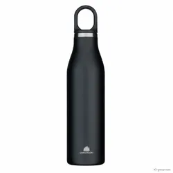 Groenenberg Isolierflasche aus recyceltem Edelstahl auslaufsicher black 500 ml
