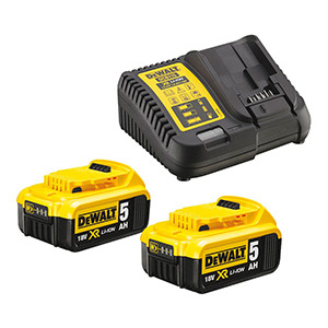 STANLEYBLACKDECKERDEUTSCHOUTDO DEWALT AKKU-KIT (2 X 18 V / 5 AH PLUS DCB 115) 09602335