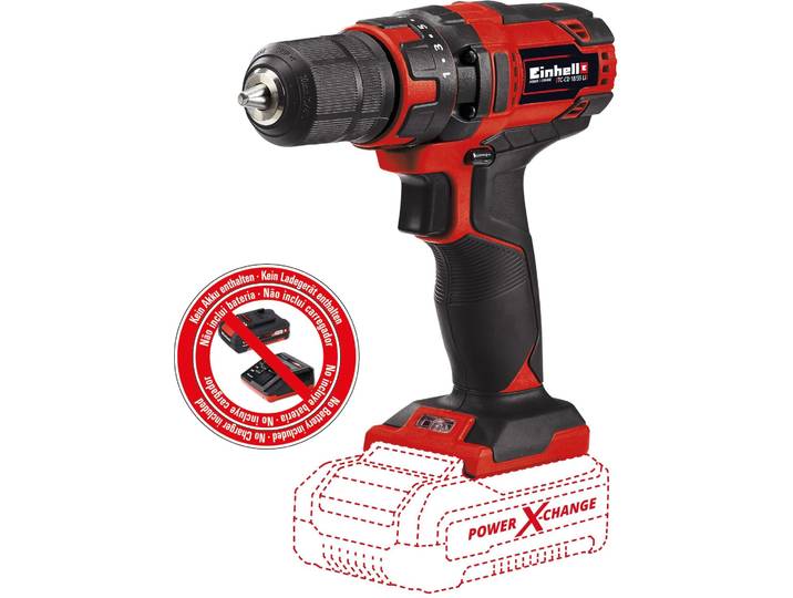Perceuse-visseuse sans fil 18 V – 35 Nm – Mandrin 10 mm – Variateur électronique – Coffret – Sans batterie ni chargeur