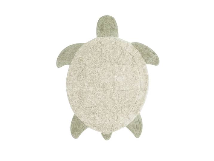 Lorena Canals - Sea Turtle Teppich, 110 x 130 cm, natur / olive