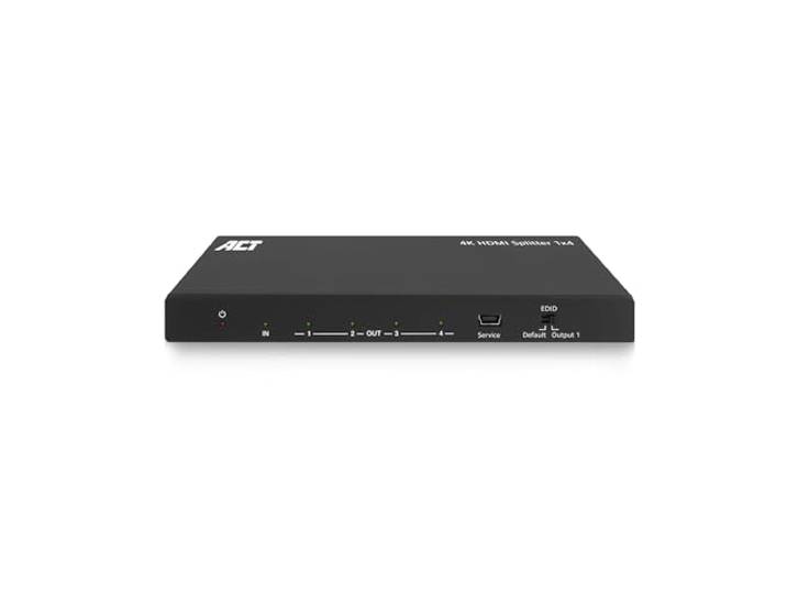 ACT 4K HDMI 1-in-4 out splitter met EDID ondersteuning
