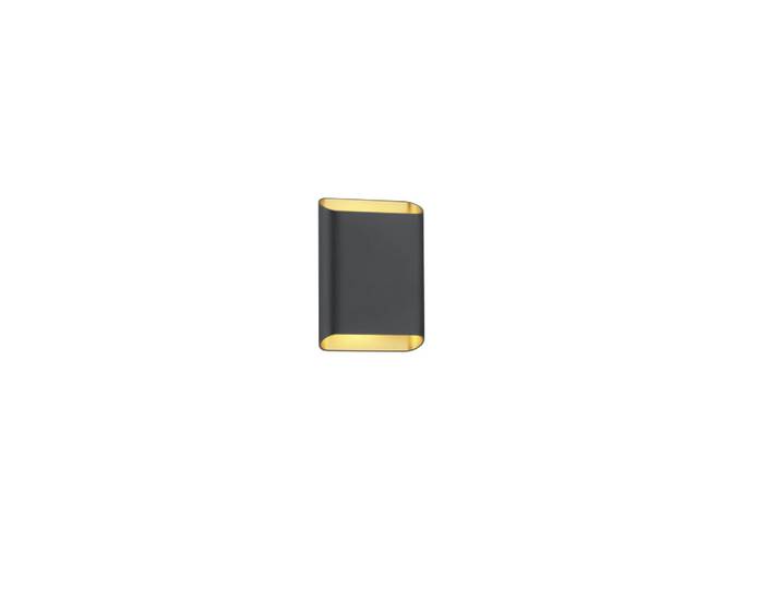 Helestra Led-Wandleuchte Toco, Schwarz, Goldfarben, Metall, 14.5x4.0x20 cm, RoHS, Lampen & Leuchten, Innenbeleuchtung, Wandleuchten