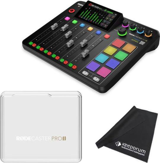 Rode Rodecaster Pro II met RodeCover 2 en beschermhoes
