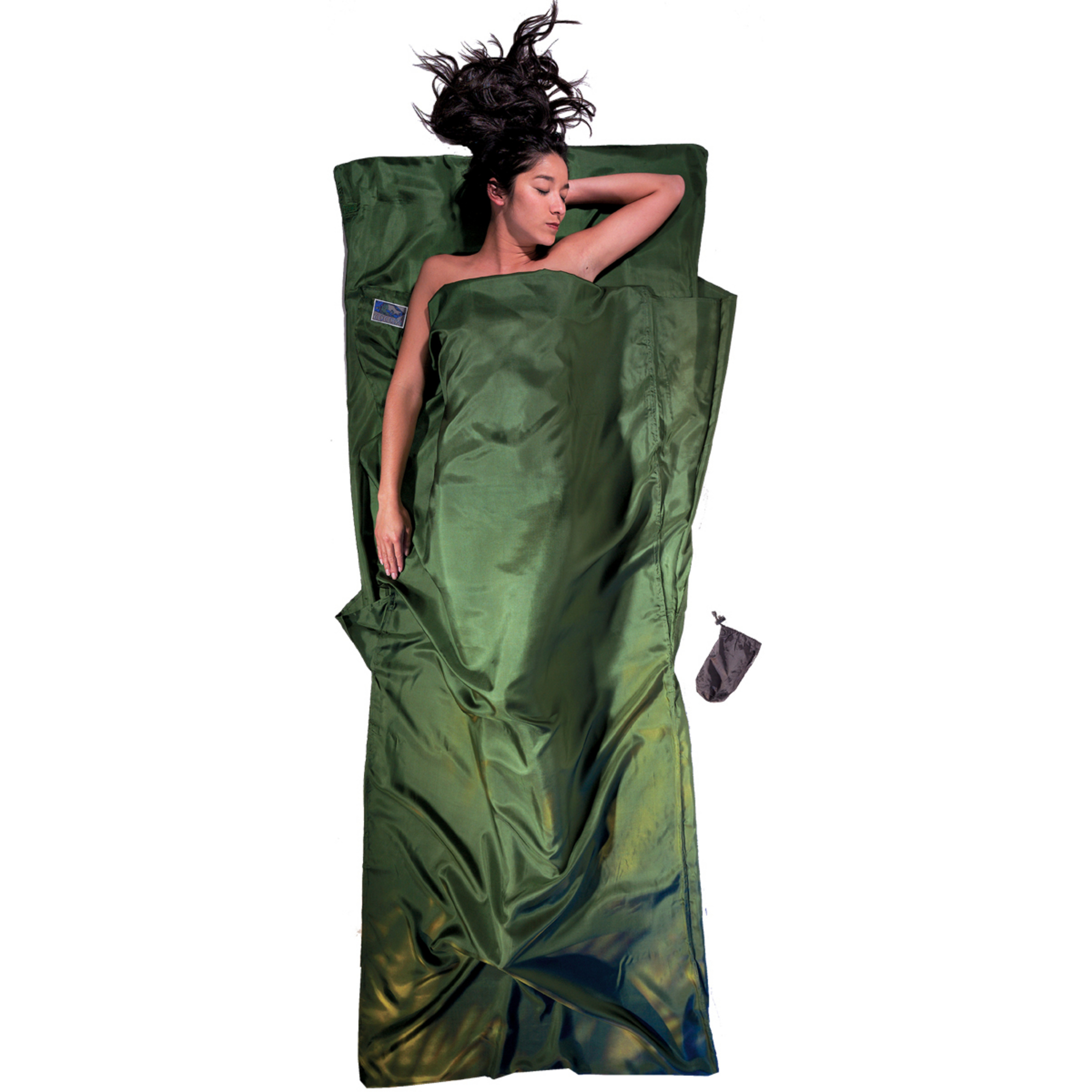 Cocoon TravelSheet Silk Schlafsack Hüttenschlafsäcke & Inlets oliv Größe max. 210cm Camping Hautfreundlich