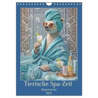 Tierische Spa-Zeit - Humorwerke (Wandkalender 2027 DIN A4 hoch), CALVENDO Monatskalender