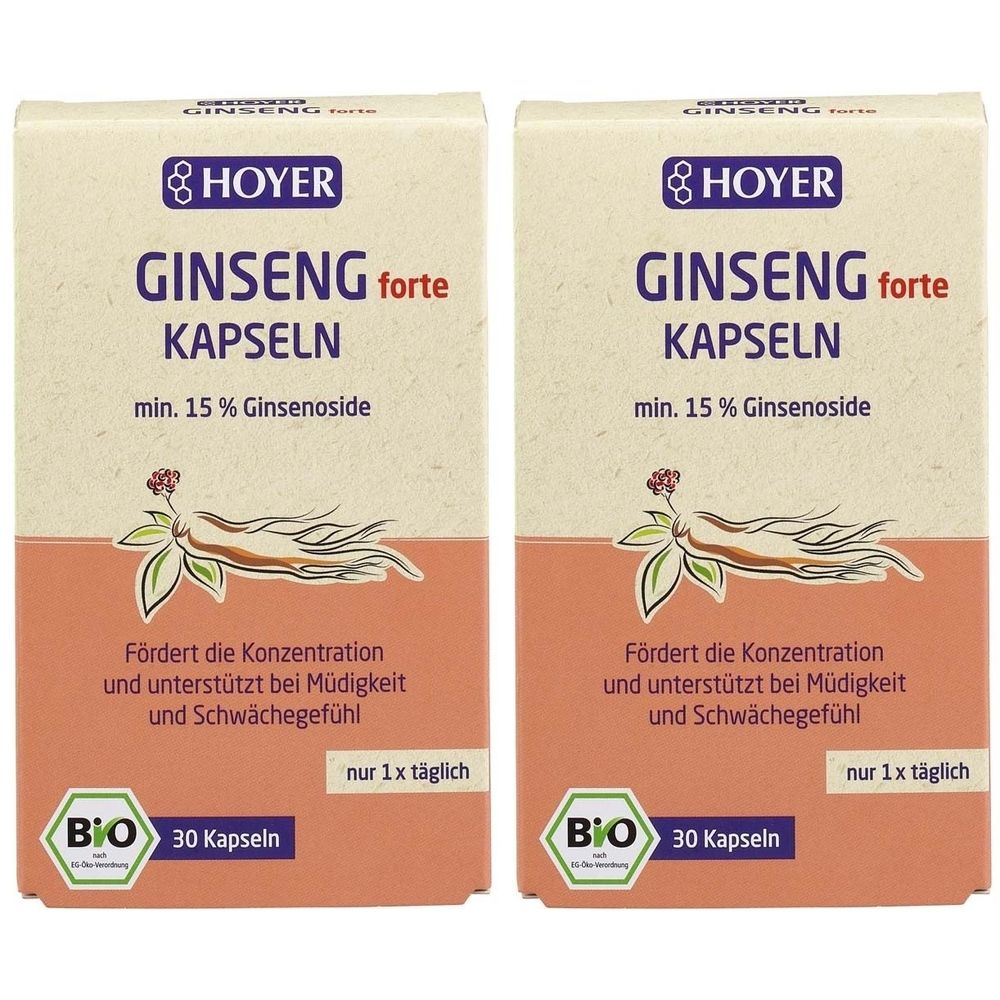 Hoyer Bio Ginseng Kapseln 2x 2x30 St