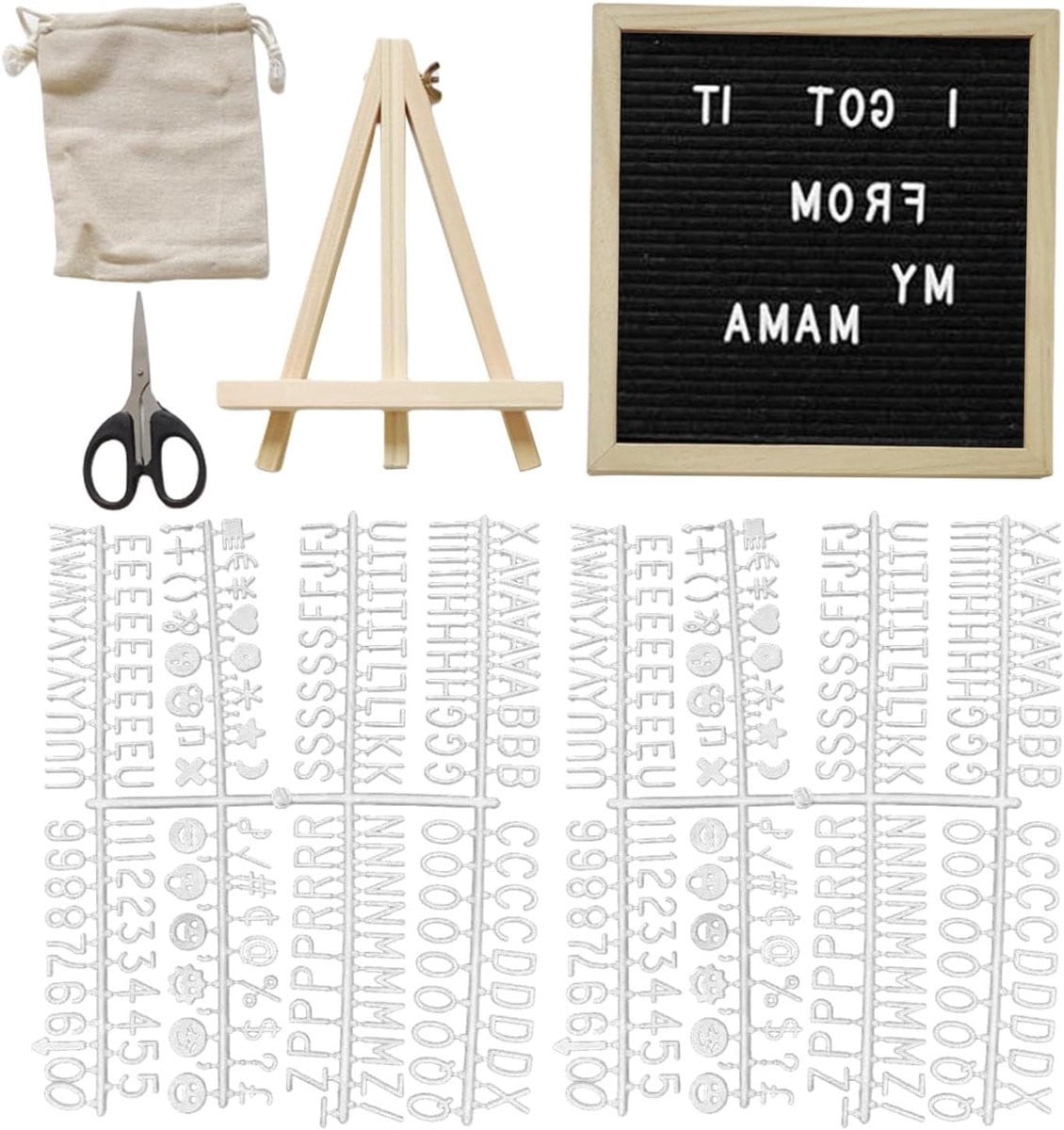 Felt Letter Board Pin Board voor restaurant, klaslokaal of kinderkamer, 25 x 25 cm