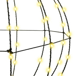 vidaXL Ball mit 192 LEDs Warmweiß 60 cm Metall