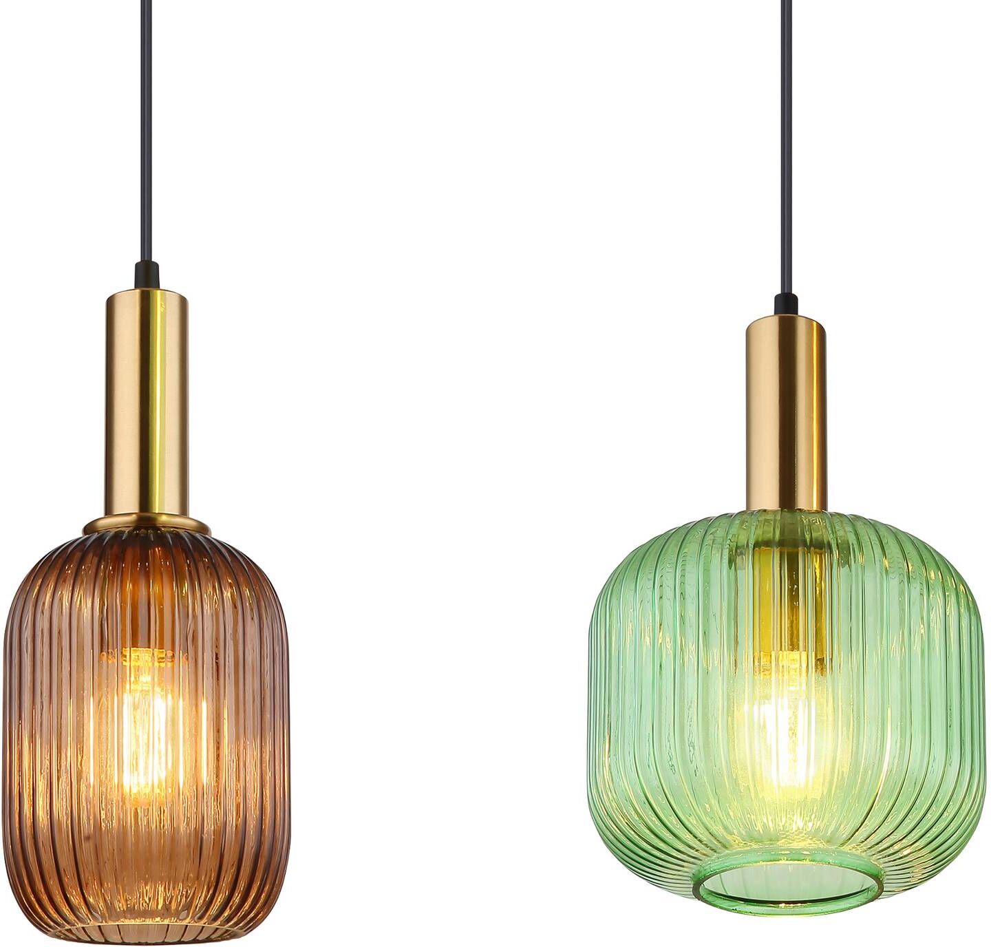 Globo Glas Hängelampe Normy, dimmbar, Multicolour, für Wohn- / Esszimmer, Glas, Pendelleuchte