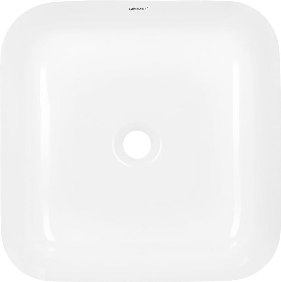 ECD Germany Lavabo cerámica moderno cuadrado pila lavamano común aseo baño