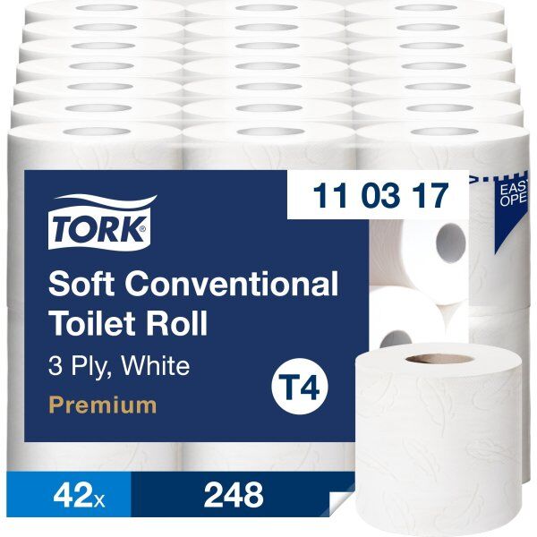 Tork T4 Premium Toiletpapir, 3-Lag, 42 Rl