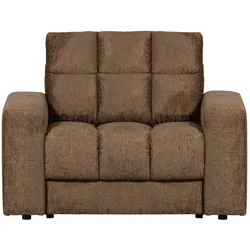 Sessel Date aus Struktursamt, klassisch gepolstert, Brass braun, komfortabel und robust