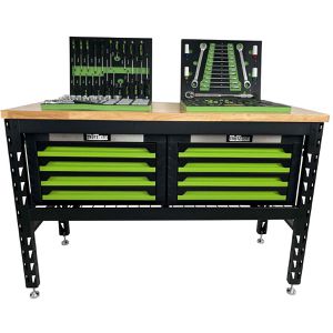 Trutzholm Werkbank 14630902, mit Werkzeug, mit 8 Schubladen, 153 x 99 x 62 cm