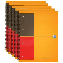 Oxford, Heft + Block, Spiral-Notizbuch 851080 A4 Liniert Orange (A4, Liniert, Weicher Einband)
