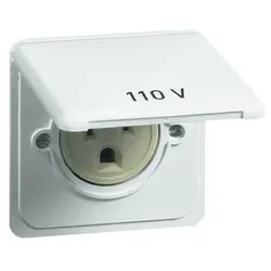 Peha - US NEMA-Steckdose, weiß 5-15 R, 15 A 125 V, Klappdeckel