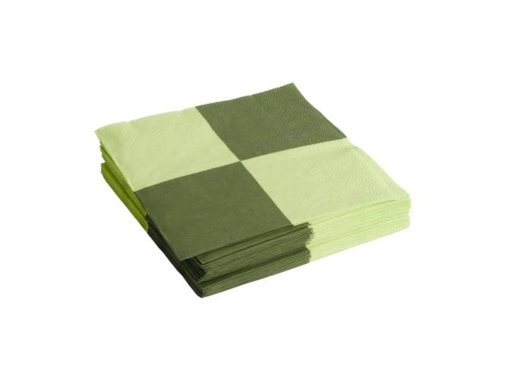 HAY Pattern Dinner Check servet 40x40 cm 20-pack Light green-dusty green L