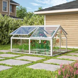 Vitavia Frühbeet Zola inkl. 4 Dachfenster 3 mm ESG Aluminium eloxiert