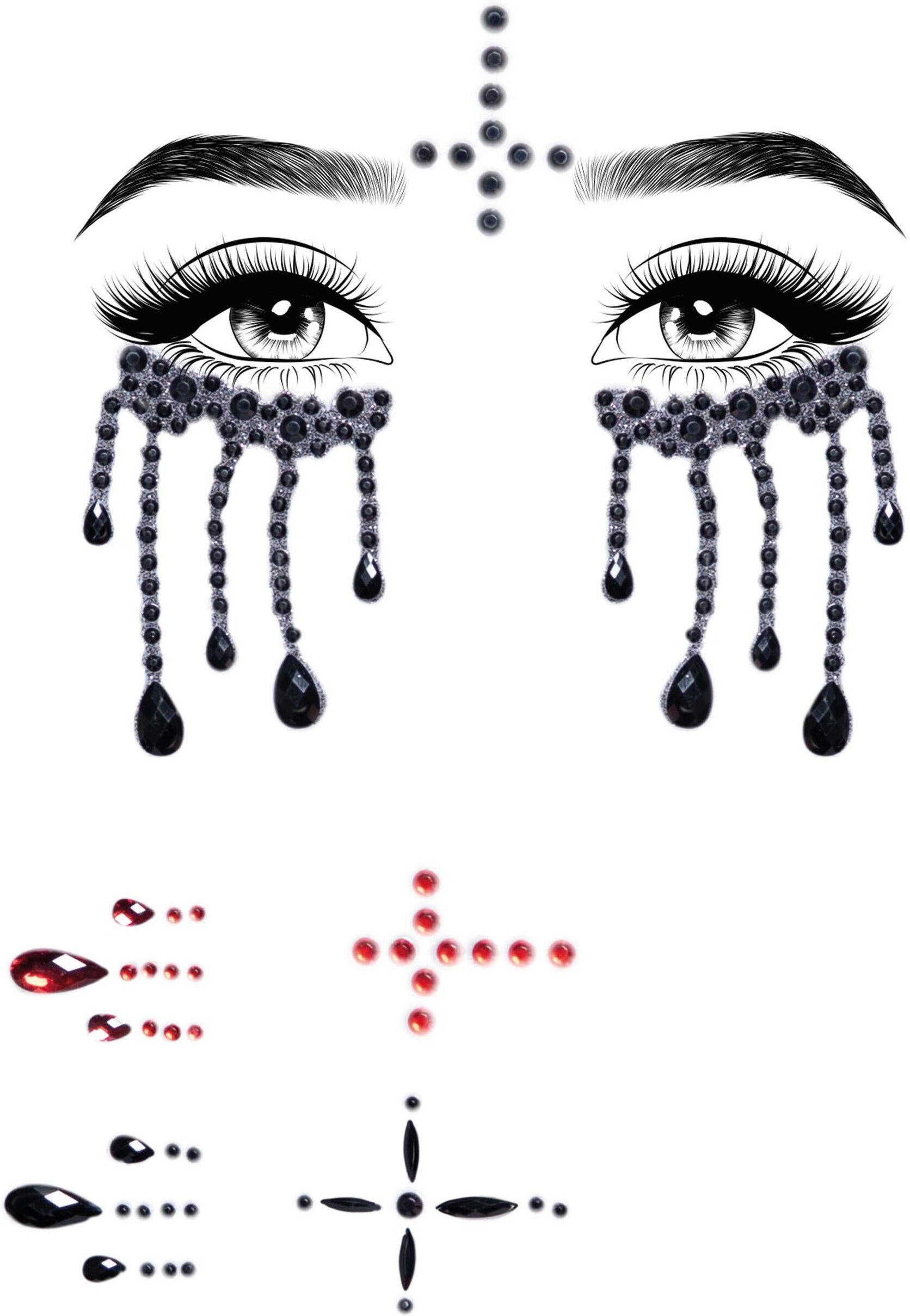 Leg Avenue Autocollant Bijoux de Visage Adhesive Face Jewels Sticker