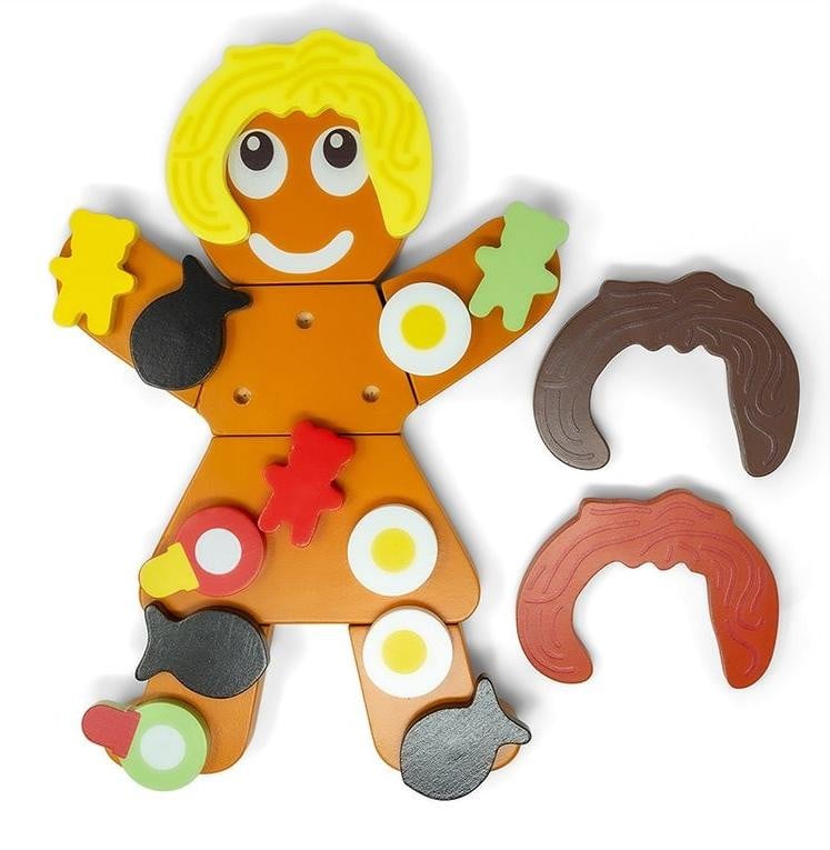 Mamamemo Houten peperkoekvrouw om in elkaar te zetten 23-delig