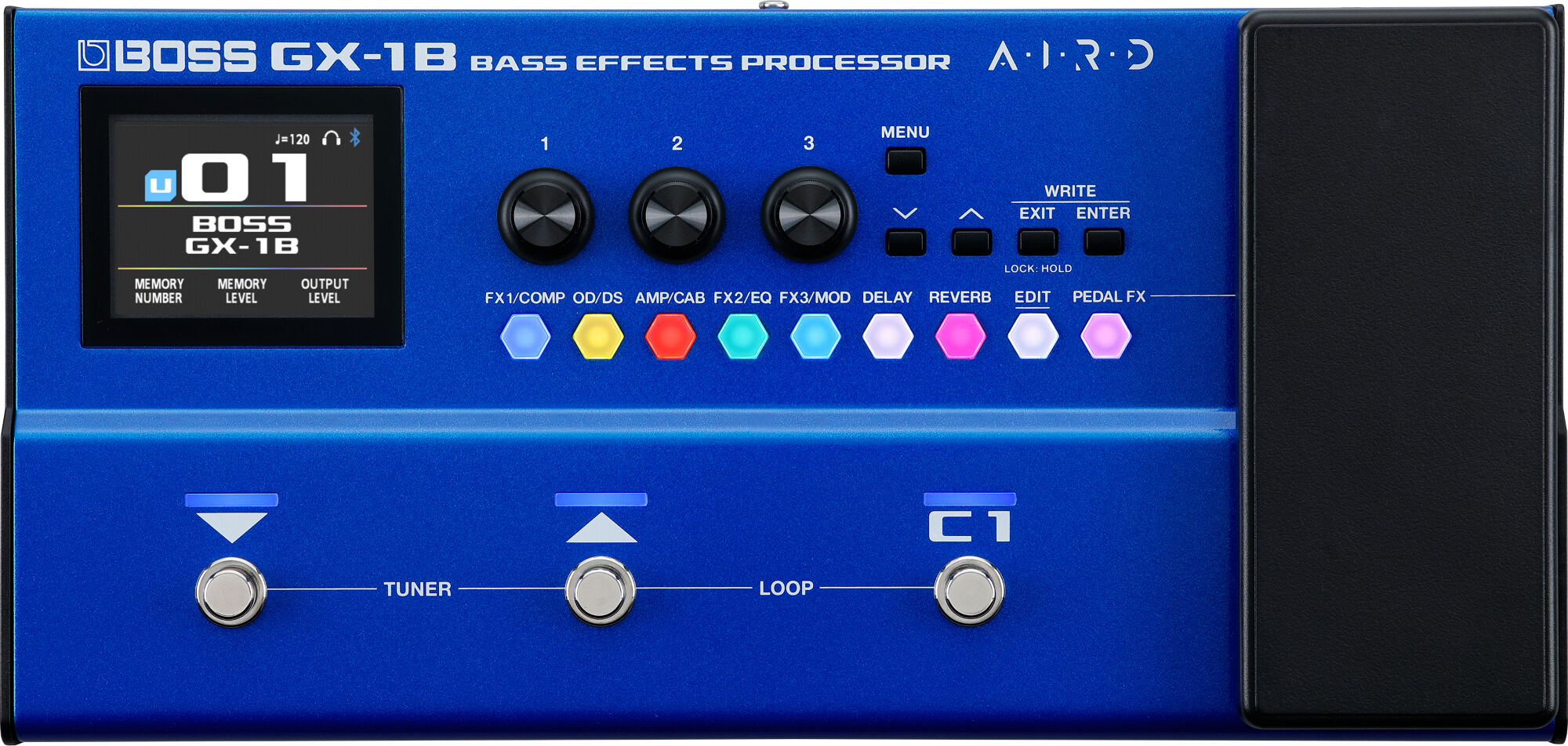 Boss GX-1B BASS MULTI-EFFECTS Visor a Cores NEW!